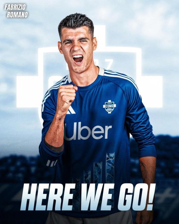 HWG！罗马诺：科莫签下32岁莫拉塔，付给加拉塔萨雷近500万欧