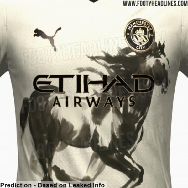 外媒：曼城将推出马年十分版球衣，磋议灵感源自中国传统水墨画