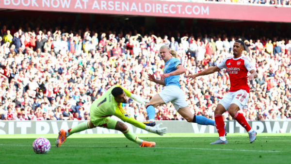 神奇替补绝平！阿森纳1-1曼城 瓜帅变阵5后卫苦守失察 哈兰德破门