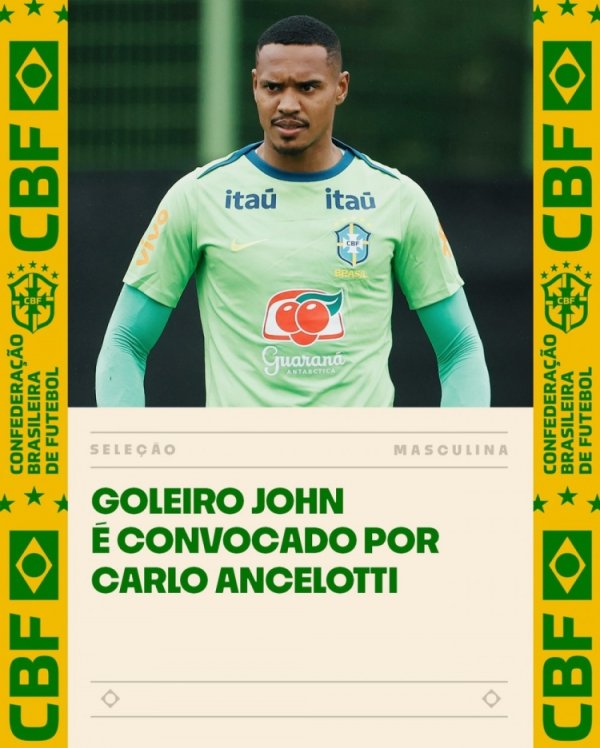 官方：巴西队补招诺丁汉丛林门将约翰-维克托